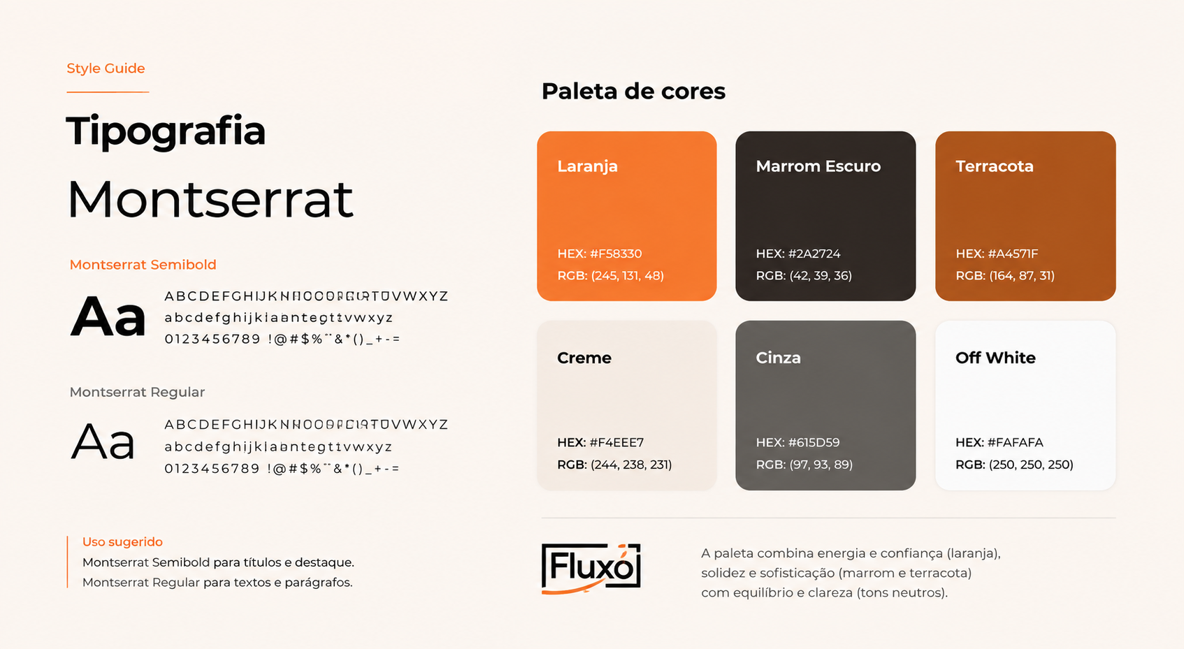 Tipografia E Paleta De Cores Do Site 